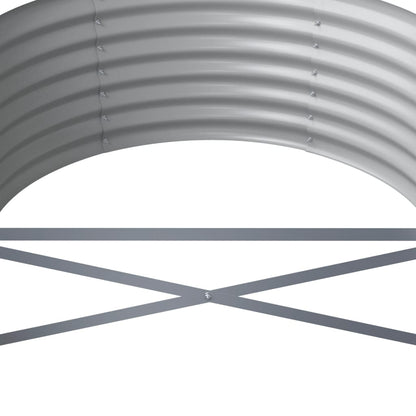 Canteiro elevado jardim 440x80x36 cm aço galvanizado verde