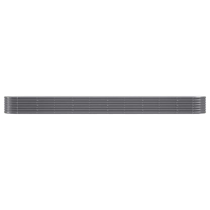 Canteiro elevado jardim 440x80x36 aço galvanizado antracite