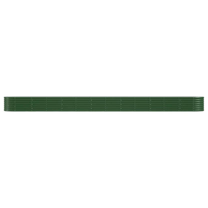 Canteiro elevado jardim 512x80x36 cm aço galvanizado verde