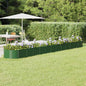 Canteiro elevado jardim 512x80x36 cm aço galvanizado verde