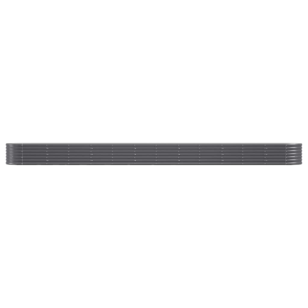 Canteiro elevado jardim 512x80x36 aço galvanizado antracite