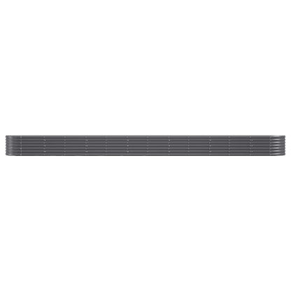 Canteiro elevado jardim 512x80x36 aço galvanizado antracite