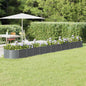 Canteiro elevado jardim 512x80x36 aço galvanizado antracite
