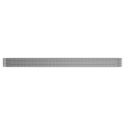 Canteiro elevado jardim 512x80x36cm aço galvanizado prateado