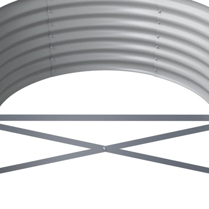 Canteiro elevado jardim 620x80x36 cm aço galvanizado verde