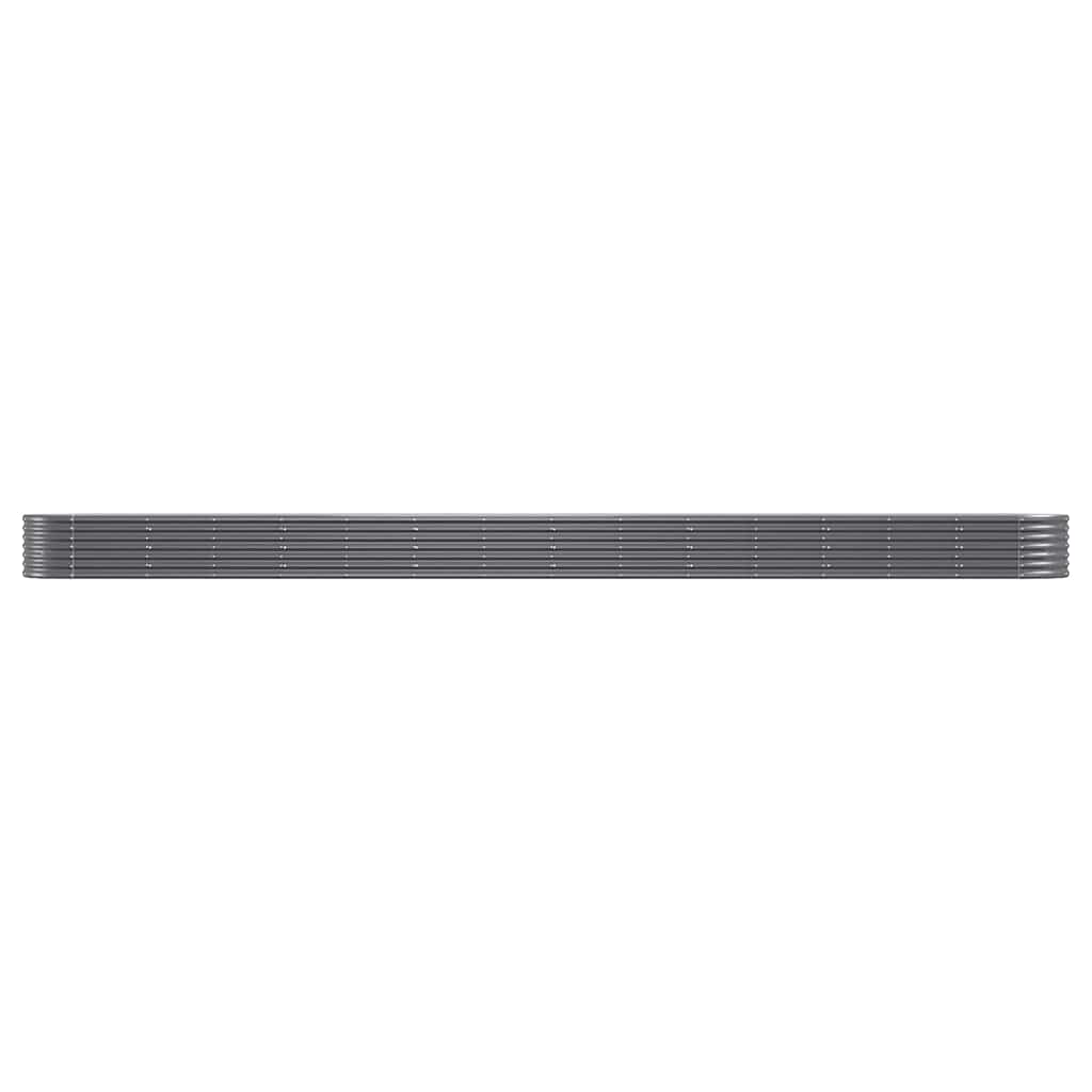 Canteiro elevado jardim 620x80x36 aço galvanizado antracite