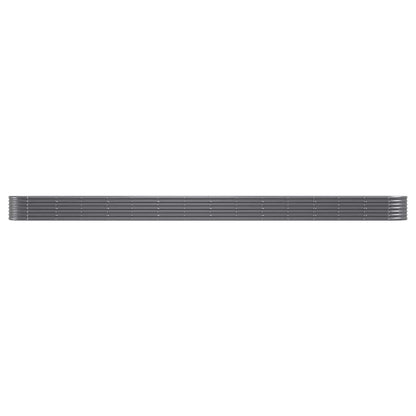 Canteiro elevado jardim 620x80x36 aço galvanizado antracite