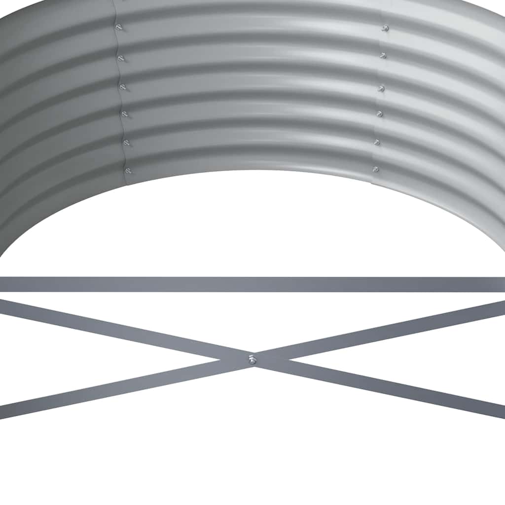 Canteiro elevado jardim 620x80x36 aço galvanizado antracite
