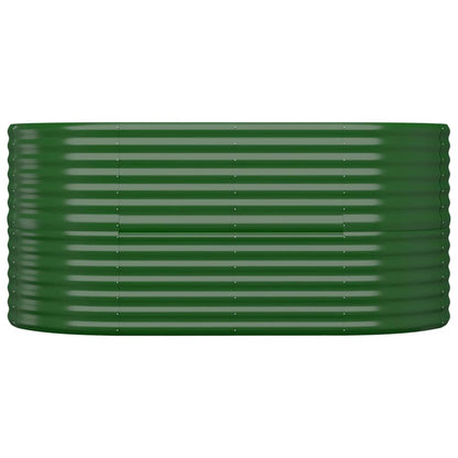 Canteiro elevado jardim 152x80x68 cm aço galvanizado verde