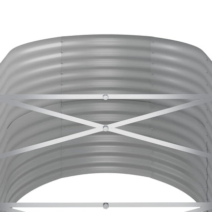 Canteiro elevado jardim 152x80x68cm aço galvanizado castanho