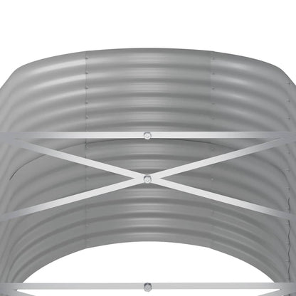 Canteiro elevado jardim 152x80x68 aço galvanizado antracite