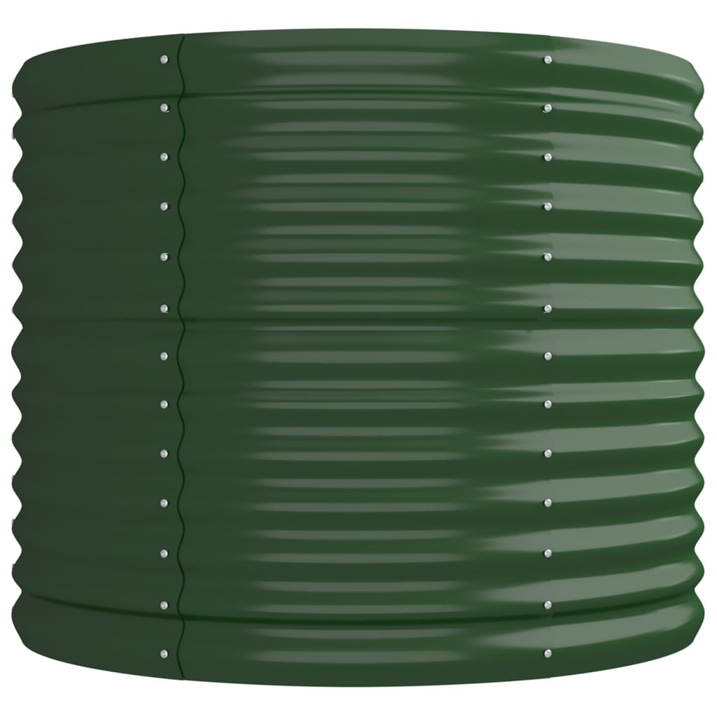 Canteiro elevado jardim 224x80x68 cm aço galvanizado verde