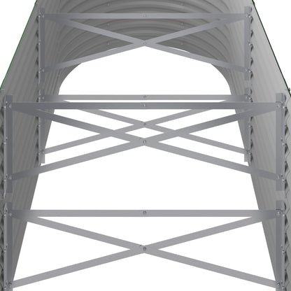 Canteiro elevado jardim 224x80x68 cm aço galvanizado verde