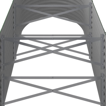 Canteiro elevado jardim 296x80x68 cm aço galvanizado verde