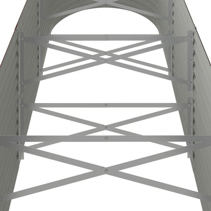 Canteiro elevado jardim 296x80x68cm aço galvanizado castanho