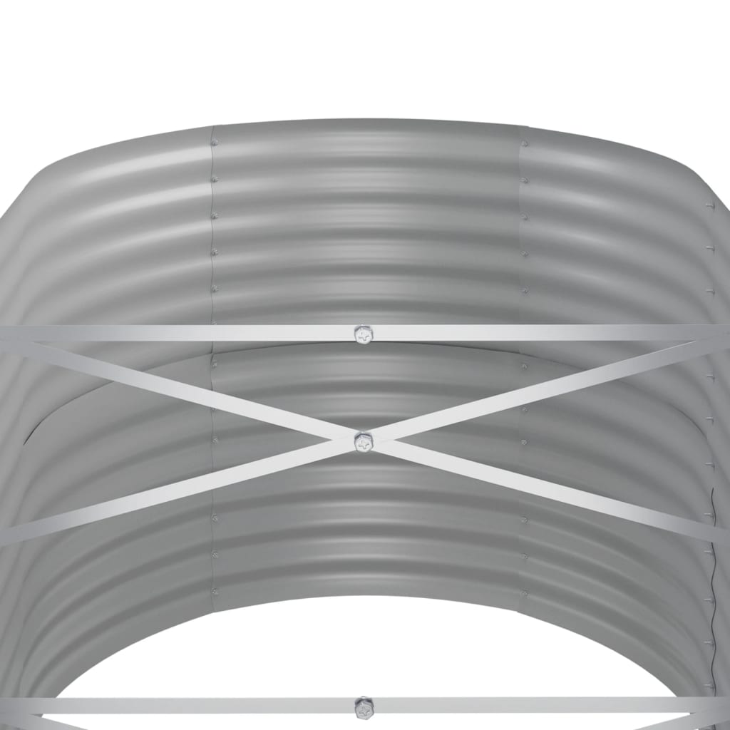 Canteiro elevado jardim 368x80x68 cm aço galvanizado verde