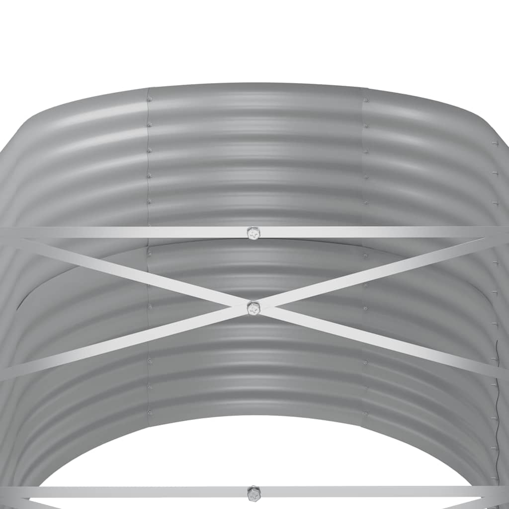 Canteiro elevado jardim 368x80x68 aço galvanizado antracite