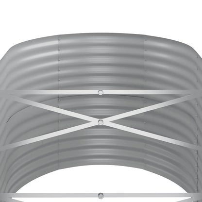 Canteiro elevado jardim 368x80x68 aço galvanizado antracite