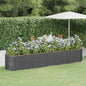 Canteiro elevado jardim 368x80x68 aço galvanizado antracite