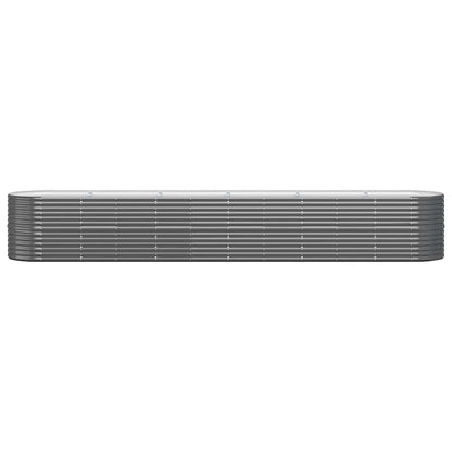 Canteiro elevado jardim 440x80x68 aço galvanizado antracite