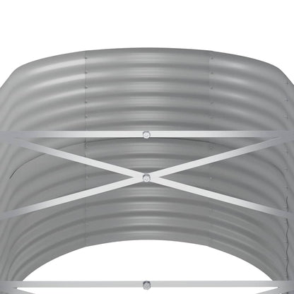 Canteiro elevado jardim 440x80x68 aço galvanizado antracite