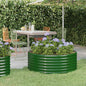 Canteiro elevado jardim 100x100x36 cm aço galvanizado verde