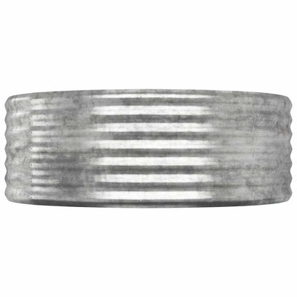 Canteiro elevado jardim 100x100x36 aço galvanizado prateado