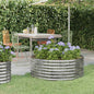 Canteiro elevado jardim 100x100x36 aço galvanizado prateado