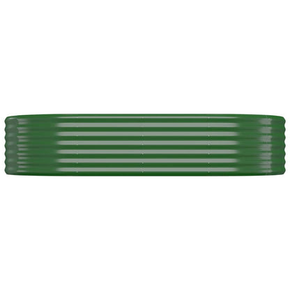 Canteiro elevado jardim 175x100x36 cm aço galvanizado verde