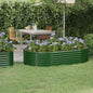 Canteiro elevado jardim 175x100x36 cm aço galvanizado verde
