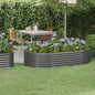 Canteiro elevado jardim 175x100x36 aço galvanizado cinzento