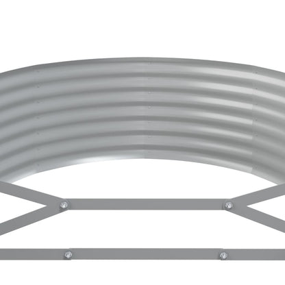Canteiro elevado jardim 175x100x36 aço galvanizado castanho