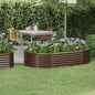Canteiro elevado jardim 175x100x36 aço galvanizado castanho