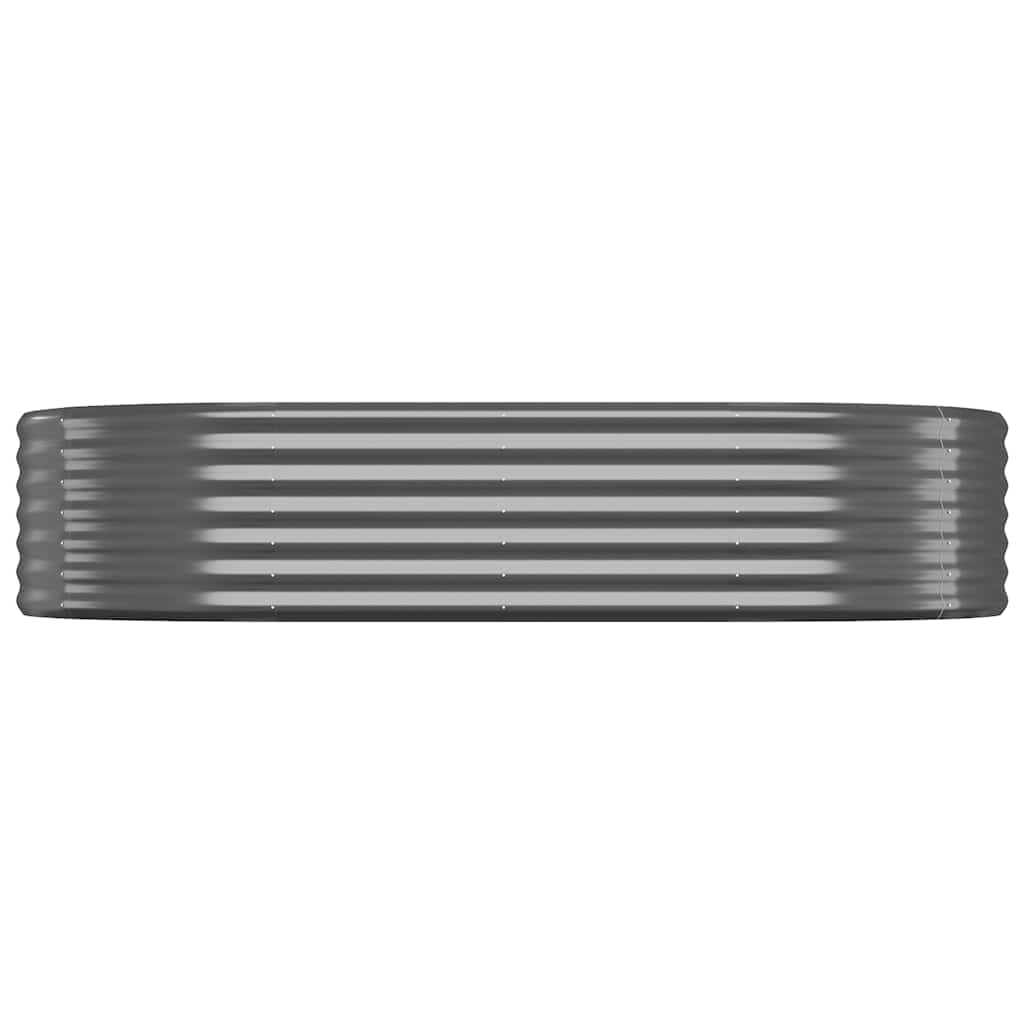 Canteiro elevado jardim 175x100x36 aço galvanizado antracite
