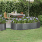 Canteiro elevado jardim 175x100x36 aço galvanizado antracite