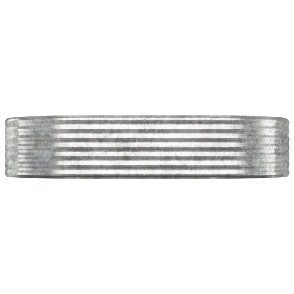 Canteiro elevado jardim 175x100x36 aço galvanizado prateado