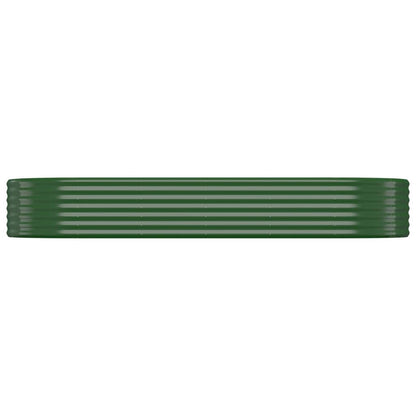 Canteiro elevado jardim 249x100x36 cm aço galvanizado verde