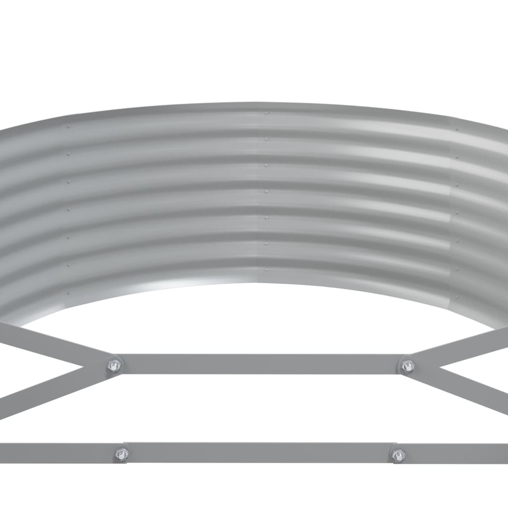 Canteiro elevado jardim 249x100x36 aço galvanizado castanho