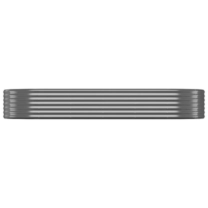 Canteiro elevado jardim 249x100x36 aço galvanizado antracite