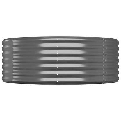 Canteiro elevado jardim 249x100x36 aço galvanizado antracite