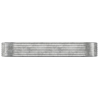 Canteiro elevado jardim 249x100x36 aço galvanizado prateado