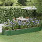 Canteiro elevado jardim 322x100x36 cm aço galvanizado verde