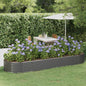 Canteiro elevado jardim 322x100x36 aço galvanizado cinzento