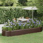 Canteiro elevado jardim 322x100x36 aço galvanizado castanho