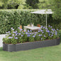 Canteiro elevado jardim 322x100x36 aço galvanizado antracite