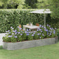 Canteiro elevado jardim 322x100x36 aço galvanizado prateado