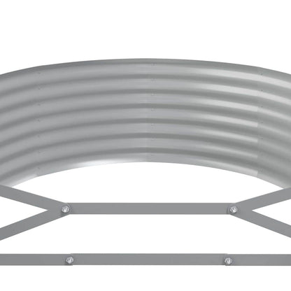 Canteiro elevado jardim 396x100x36 aço galvanizado antracite
