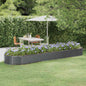 Canteiro elevado jardim 396x100x36 aço galvanizado antracite