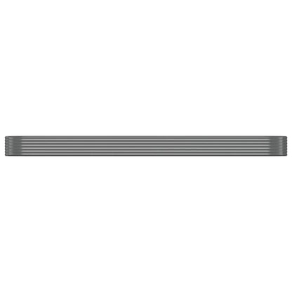 Canteiro elevado jardim 507x100x36 aço galvanizado cinzento