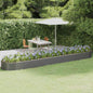 Canteiro elevado jardim 507x100x36 aço galvanizado cinzento
